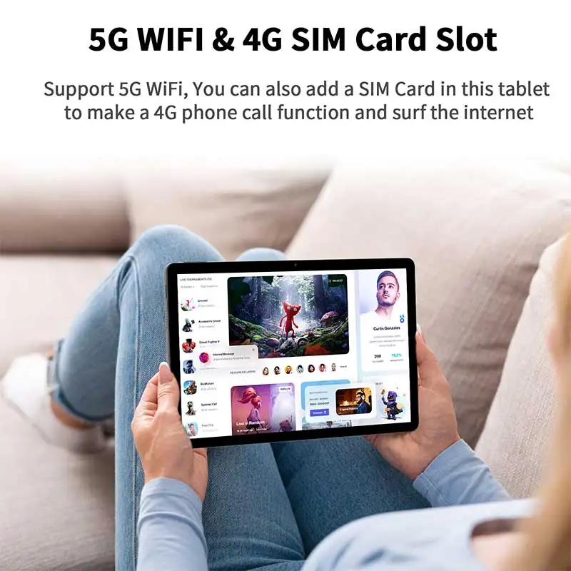 11-дюймовый игровой планшетный ПК 4G LTE SIM-карта 5G WiFi 1920*1200 ЖК-экран android13 офисный планшетный ПК