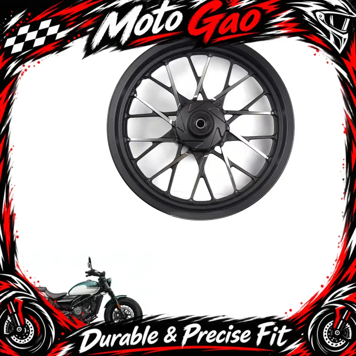 Motorcycle front wheel hub steel rim Fit For CFMOTO 250SR 250NK 450CLC/MT 450NK 450SR 450SRS 500SR 675SR-R 675NK 800MT/MTX 800NK