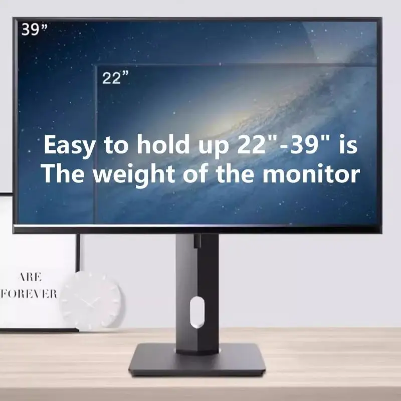 Freestanding Monitors Arm Freestanding for Curved and Flat Panel, 22 to 39 Inches, with Full Motion Adjustability