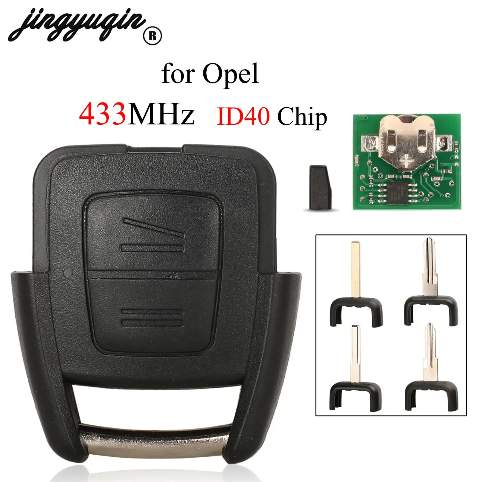 jingyuqin 433Mhz Smart Remote Car Key ID40 Chip for Opel Astra g a zafira 93176615 BOSCH TS ASTRA Fob 2 Buttons