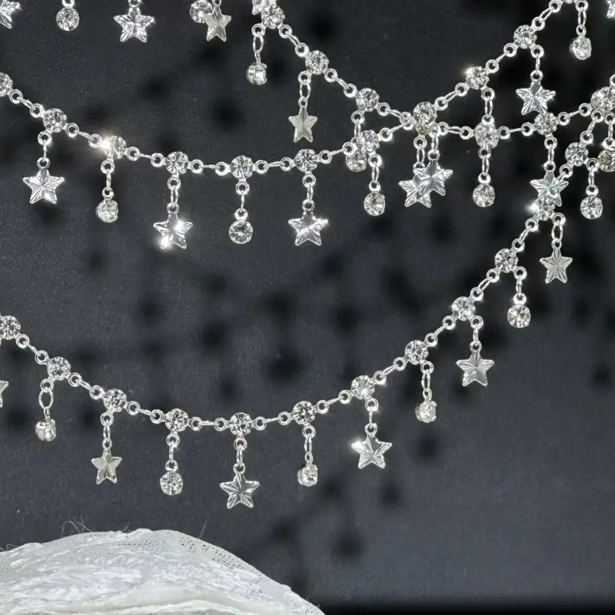 0,5 m1m Druck Stern Strass Kupfer kette hand gefertigte Armband Halskette Kleidung passende Kette für DIY Schmuck herstellung Lieferungen – Detail 2