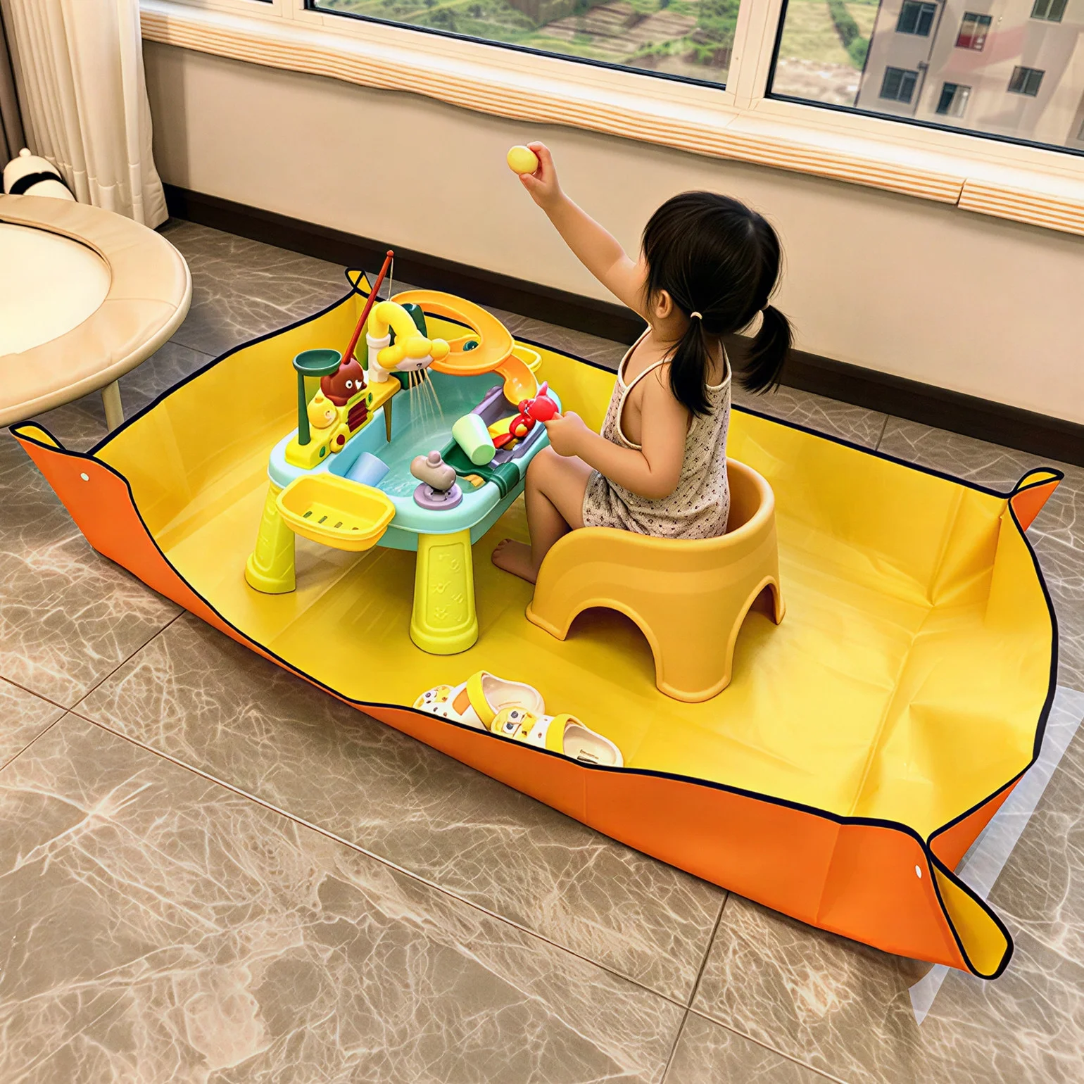 Large Size Children's Indoor Water Play Toy Baby Water Mat Outdoor Water Pool Sand Pit Fence Home Use Plastic Mat Customizable
