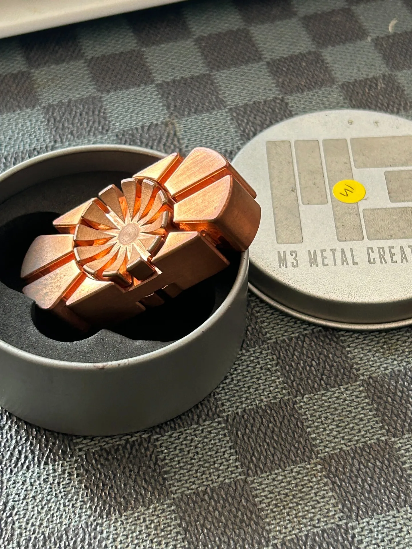 M3 purple copper gyroscope used EDC, decompression toy