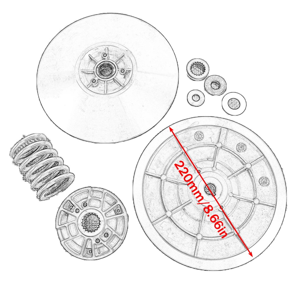 Secondary Driven Clutch For Yamaha Golf Cart 4 Cycle G2 G8 G9 G11 G14 G16 G20 G21 G22 G28 85-07 JN6-G6280-00-00 J55-G6260-00-00 6