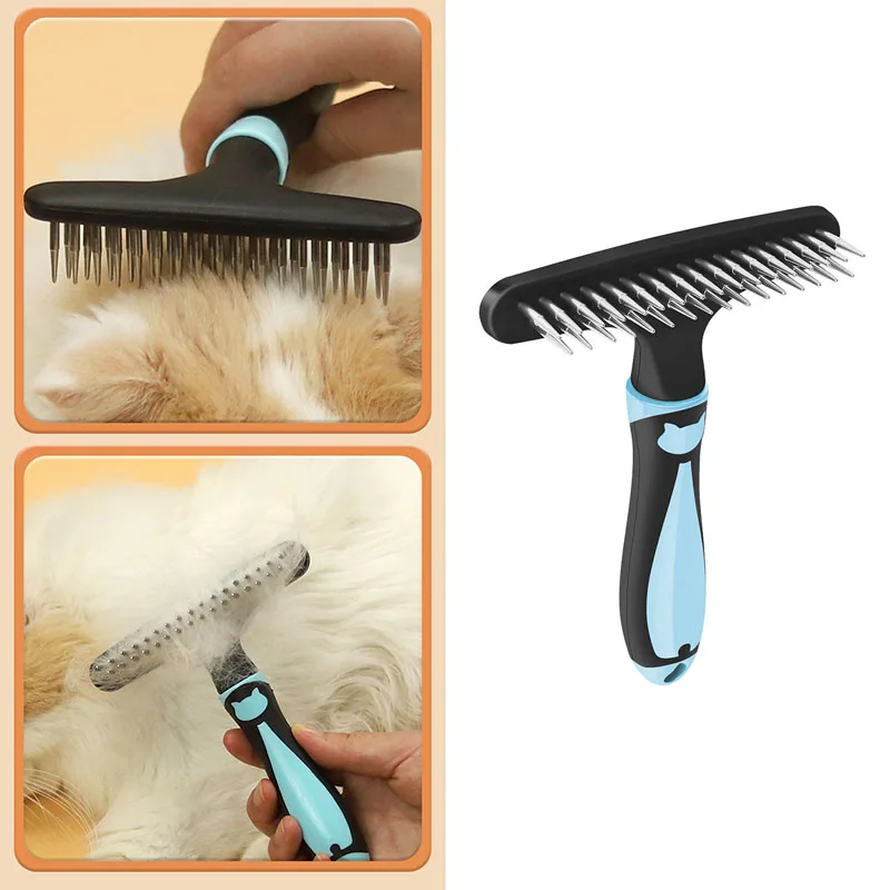 Carpet Restoration Carpet Rake Hair Cleaner Suitable for Rake Comb for Dogs and Cats Slicone Handle Deshedding Brush