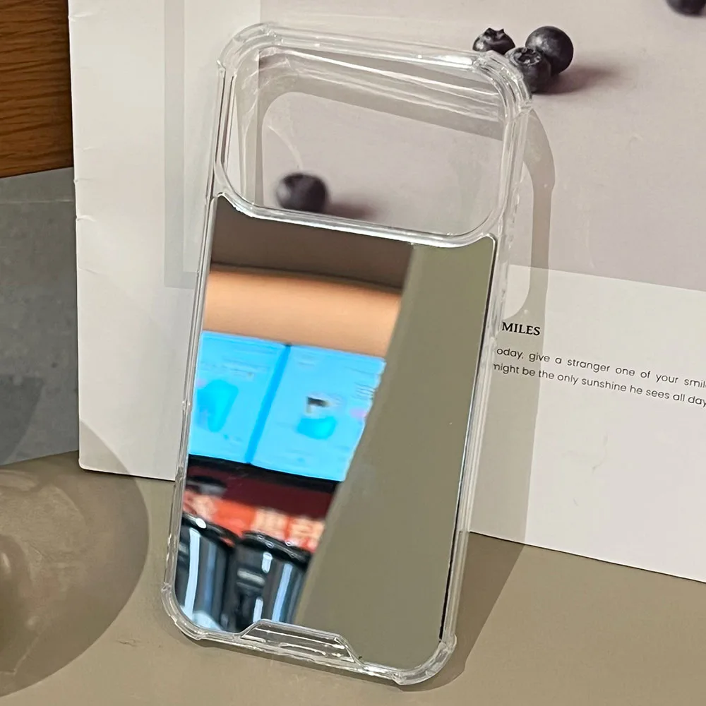 Acrylic Hard Mirror Phone Case For iPhone 17 16 15 Pro Max 14 Plus 13 12 11 Pro X XR XS Max 7 8 Plus SE2 17 Air Shockproof Cover - náhled 6