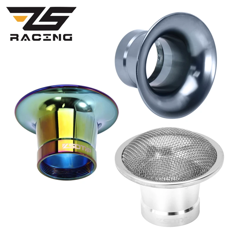 ZS Racing CNC Velocity Stack 38mm Aluminum with Threaded Fit PHBL AD/AS/BD/BS Carburetor Air Filter