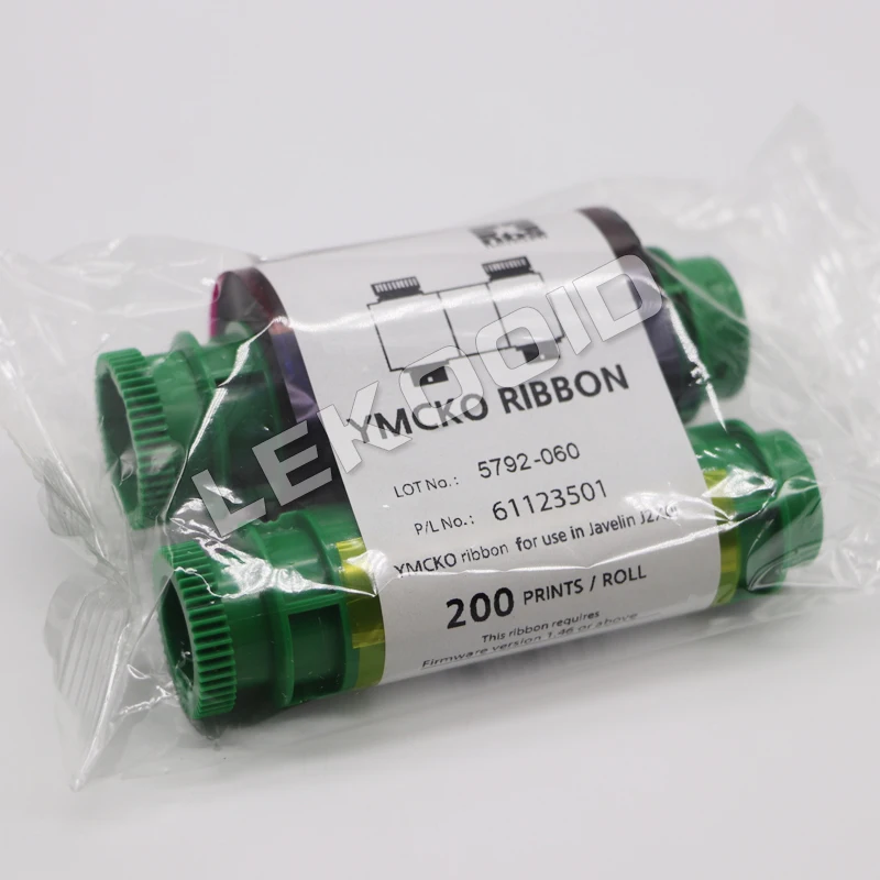 Javelin 61123501 YMCKO Colour Ribbon (200 Prints)Compatible with the Javelin J200i, J230i and DNA card printers