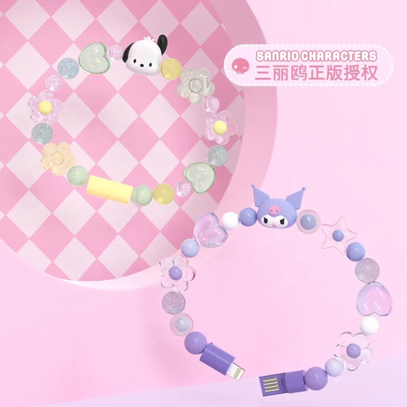 Nuovo cavo dati per bracciale Sanrio Cinnamoroll portatile e leggero, perfetto come regalo per ragazze e caricabatterie per telefoni iPhone tipo C