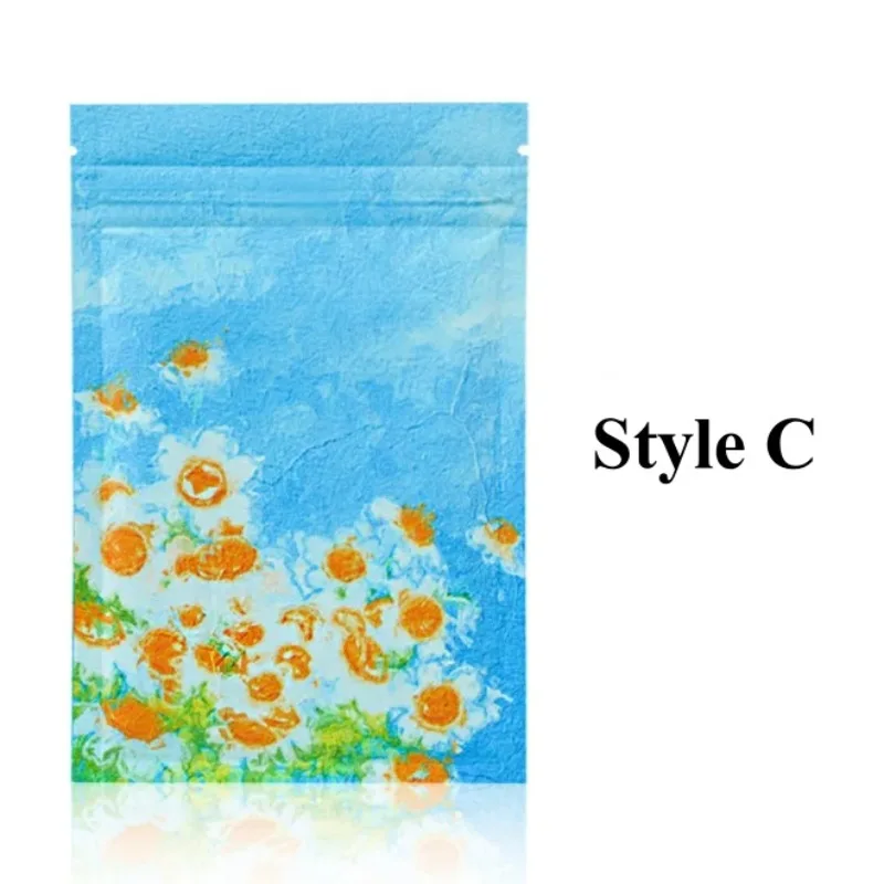 

100PCS Color Flat Aluminum Foil Ziplock Bag DIY Matcha Cocoa Snack Coffee Powder Sugar Candy Tea Packaging Pouches