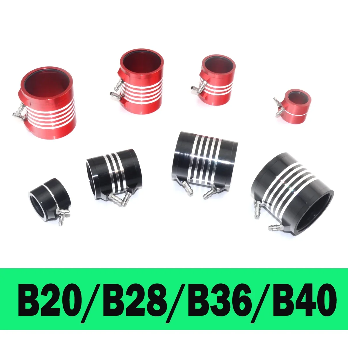 B20 B28 B36 B40 Water Cooling Jacket CNC Aluminum Water Cooled Ring for RC Electric Boats Engine Cooler Brushless Motor