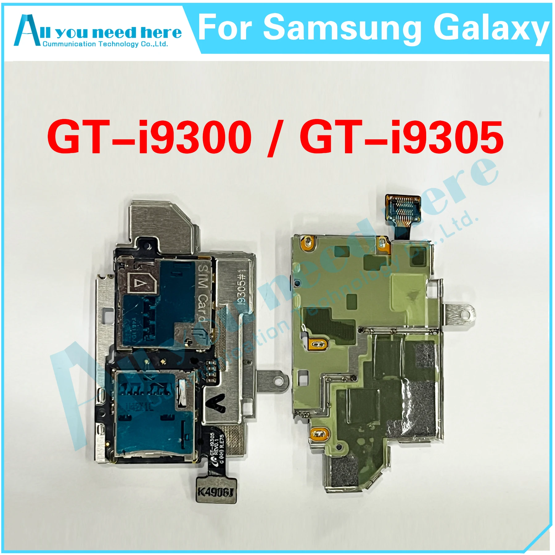Para samsung galaxy s3 i9300 i9305 GT-I9300 GT-I9305 leitor de bandeja de cartão sim cabo flexível memória ler suporte de cartão sd conector interno