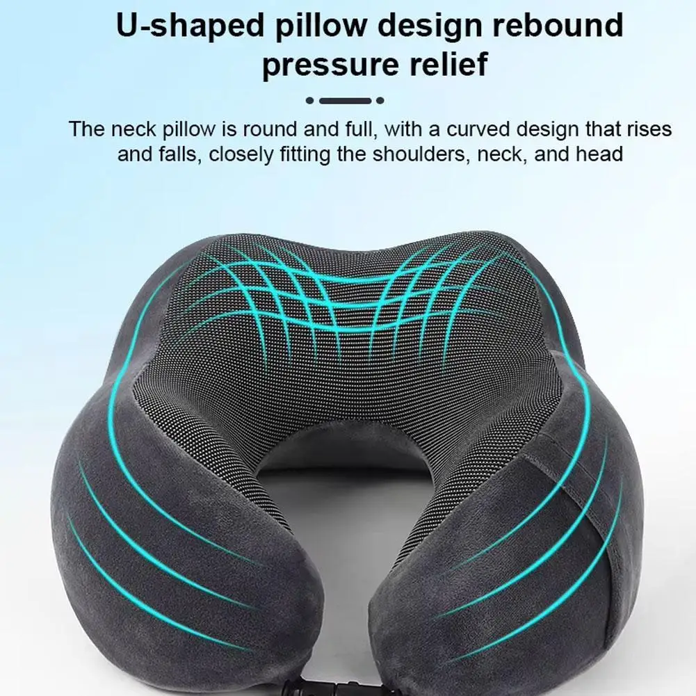 

1pcs Portable U-shaped Pillow Memory Foam Snail Pillow Soft Noon Break Sleep Pillows Travel Neck Support Travel Neck Pillow