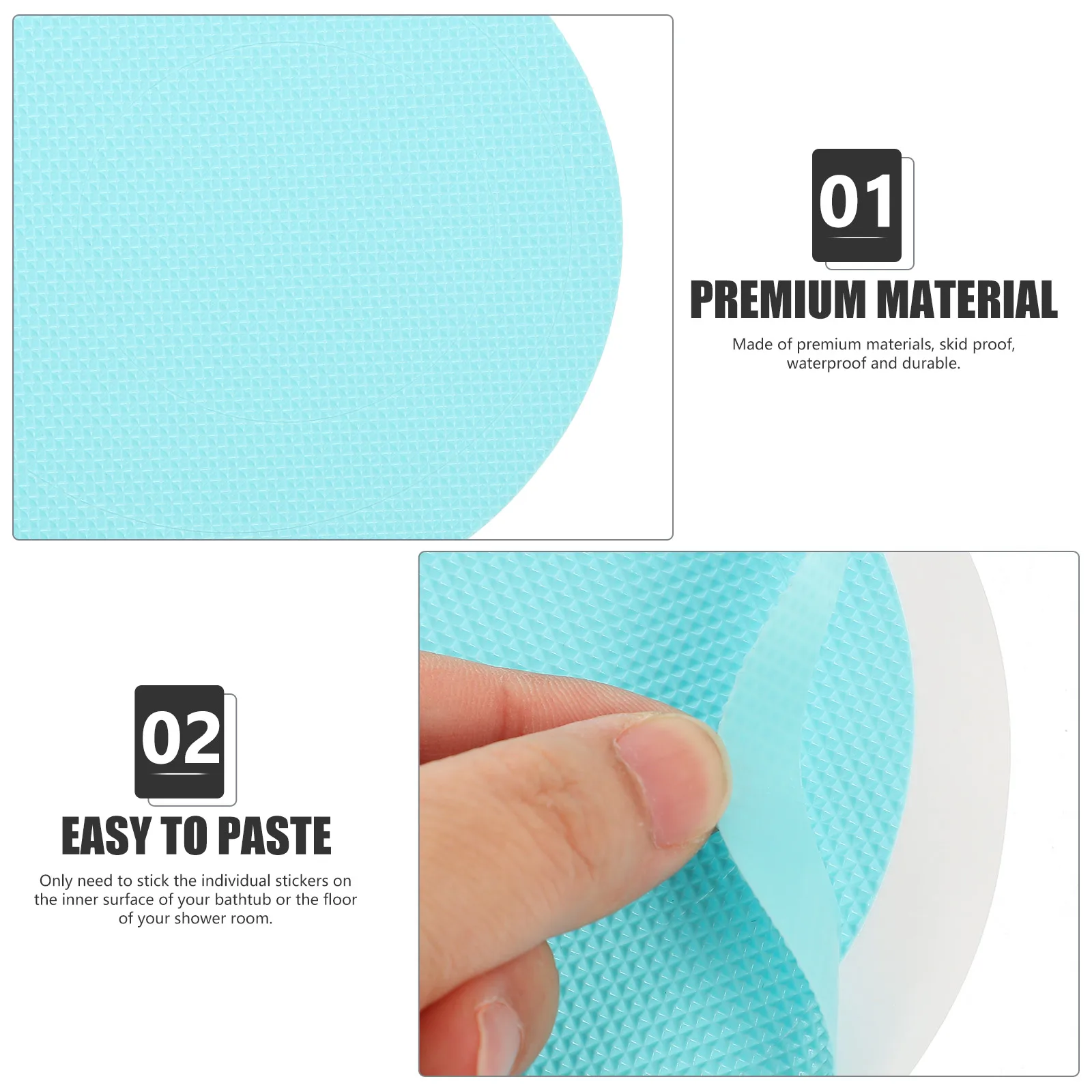 

40pcs Bathroom Anti Slip Sticker Non Slip Floor Sticker For Home Office Bathtub Stairs Walkways Ground Stickers