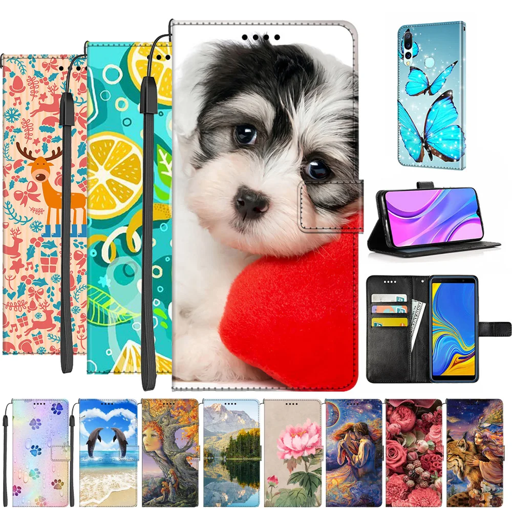 

Кожаный чехол-кошелек для Xiaomi POCO M6 4G, противоударный чехол из искусственной кожи для Redmi 13 4G, магнитные сумки с милым котом, держатель для карт Redmi13