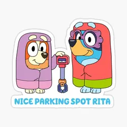 Bel punto di parcheggio Rita 5 pezzi adesivi per paraurti Kid Decor Anime Funny Car soggiorno Room decorazioni carine stampa bagagli