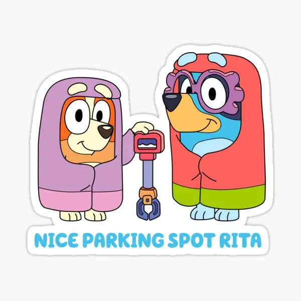 Nice Parking Spot Rita  5PCS Stickers for Bumper Kid Decor  Anime Funny Car Living Room Room Cute Decorations Print Luggage