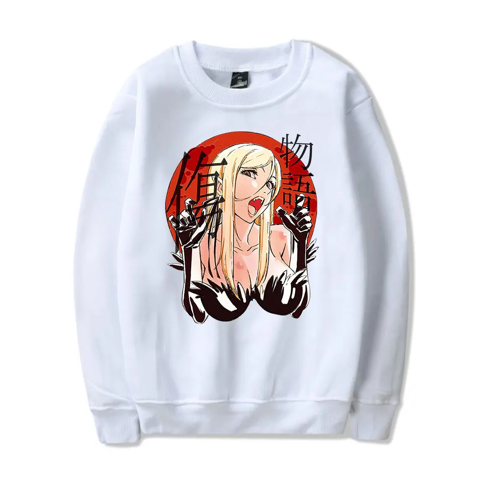 Kizumonogatari Kissshot Waifu Vintage 90s Merch Sweatshirt Men Women Print Pullover Unisex Harajuku Casual clothing