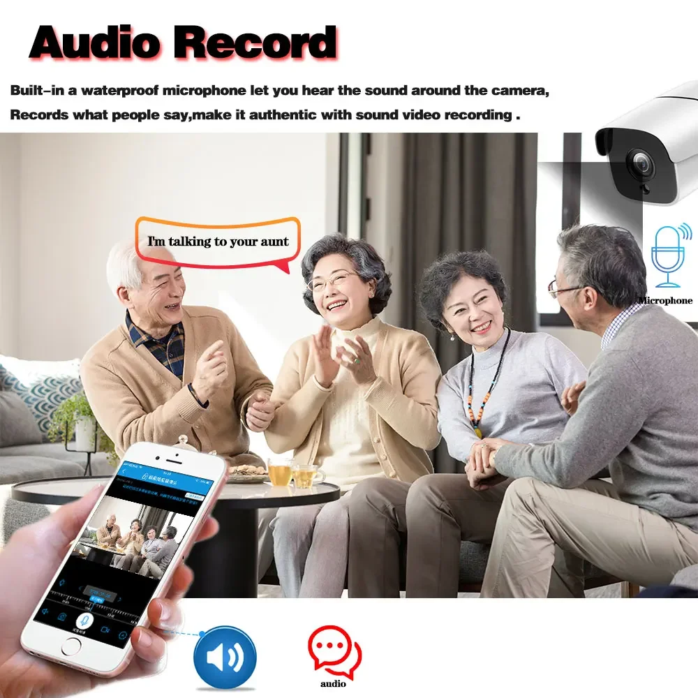 Tuya HD 4K 8CH POE NVR Security Camera System Outdoor Audio 8MP CCTV IP Bullet Camera video Surveillance System 4CH POE NVR Kit