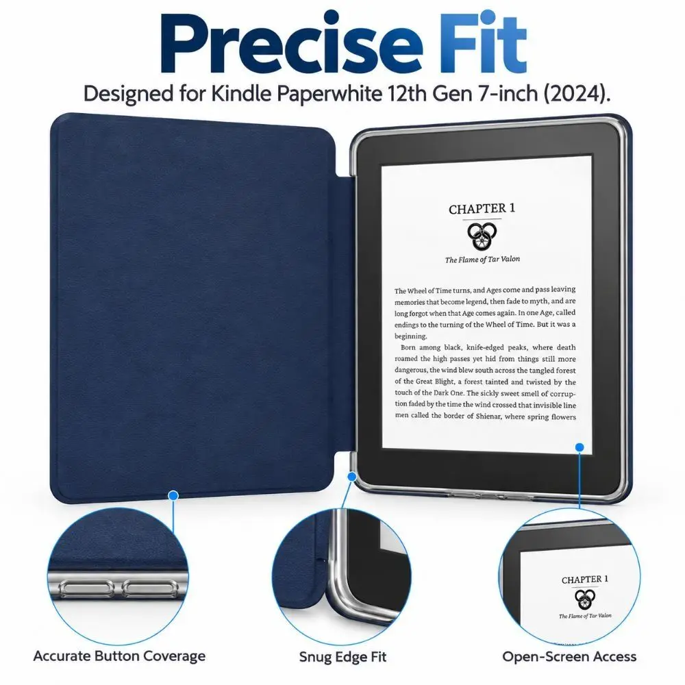 Magnetic Detachable 7 inch e-Reader Case Auto Sleep Wake Acrylic Folio Cover 9/10th Generation for Kindle Oasis 3/2