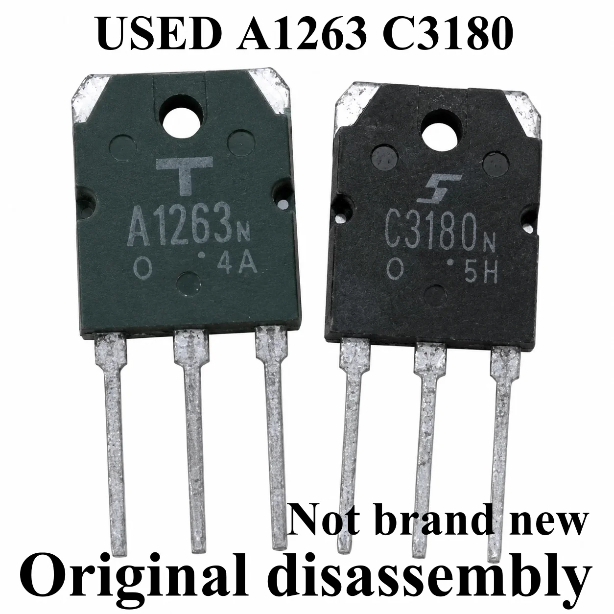 5pairs 100% Original disassembly A1263 C3180 2SA1263N 2SC3180N