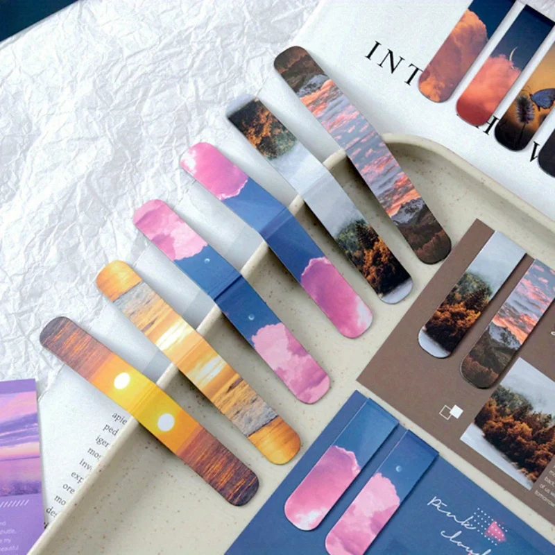 2 Pcs  Magnetic Bookmark, Book Marker Clip for Teachers, Students, Book Lovers, Printing on 2 Side