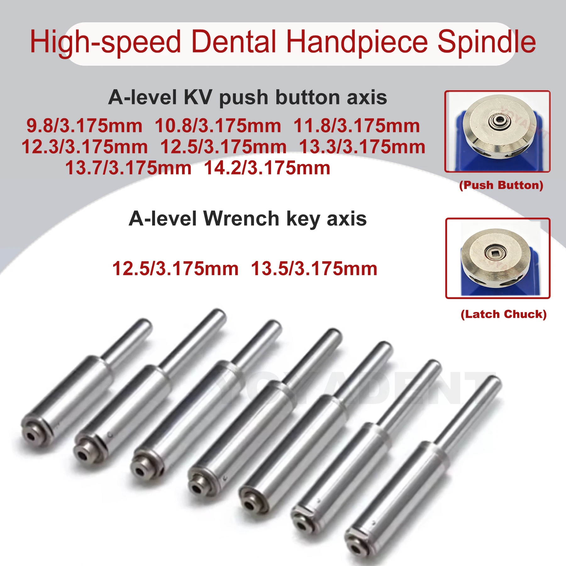 

Dental Turbine Spindle For NSK KAVO WH Sirona High-speed Handpiece Push Button Wrench Axis Cartridge Rotor Shaft 5Pcs