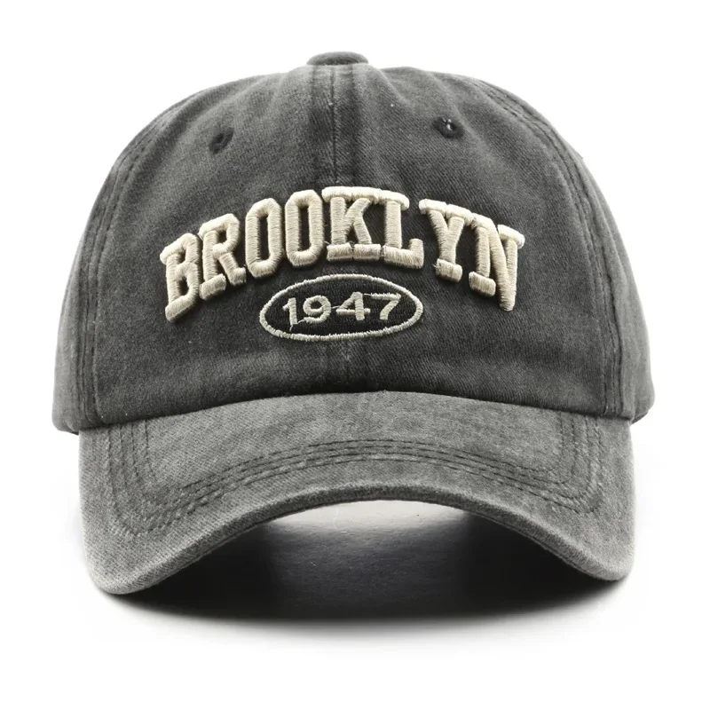 Brooklyn Alphabet Baseball Cap Men Women's Cowboy Baseball Cap Summer Cotton Hat Snapback Hip-Hop Hat Casual Gorra Hombre Visor image 2