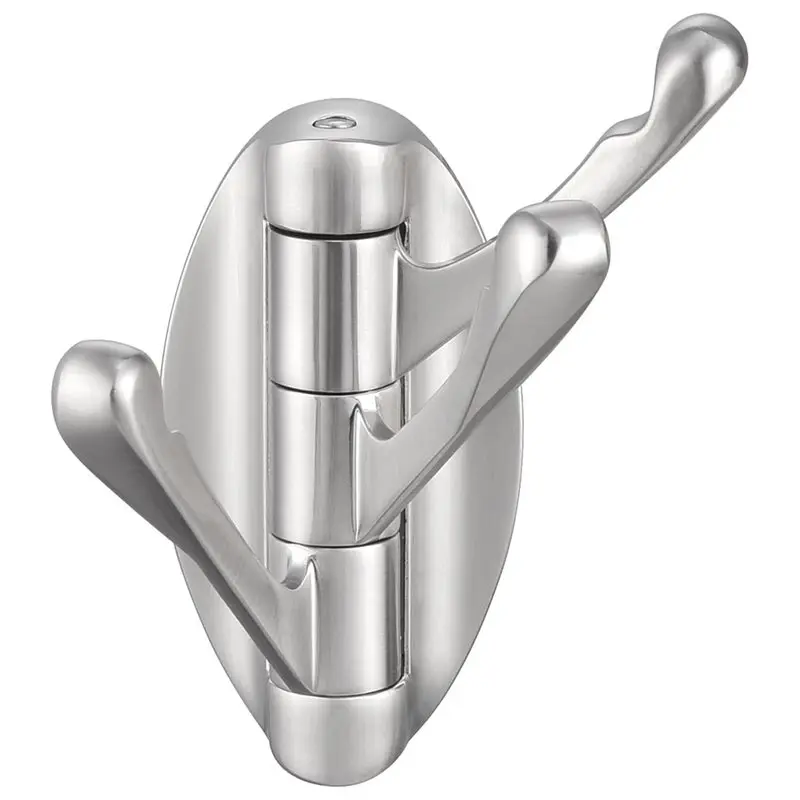 

【CHRISTMAS 】Metal Brushed Nickel Simple Angle Bathroom Towel Hook, Foldable Swivel Hook, Robe Coat Hanger For Wall