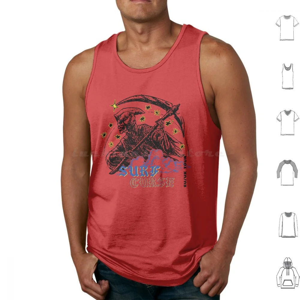 Sc08 Surf Churse Curse Eu / Uk North America Tank Tops Print Cotton Curse Tour 2022 2023 Live Concert Album Cover Logo