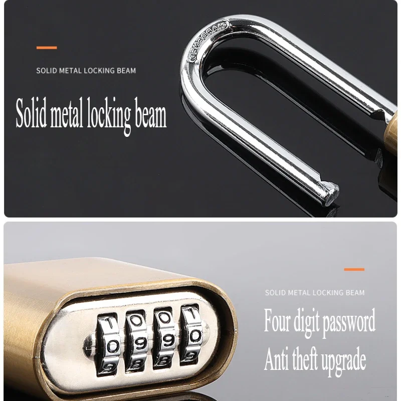 4-Digit Number Combination Padlock Waterproof Strong Hardened Suitable for Indoor Outdoor Fence Door Sturdy Password Code Locks