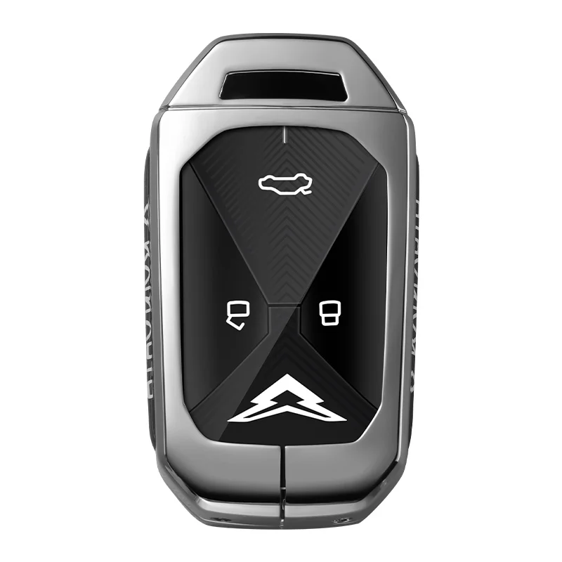 

Car Zinc Alloy Leather Car Key Case Cover Holder For KAIN Kaiyi Kunlun IHD R 300 500 EV Interior Accessories