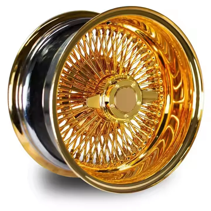 Full Gold Wire Rims 13x5.5 13x7 14x6 14x7 15x6 15x7 72 100 Spokes
