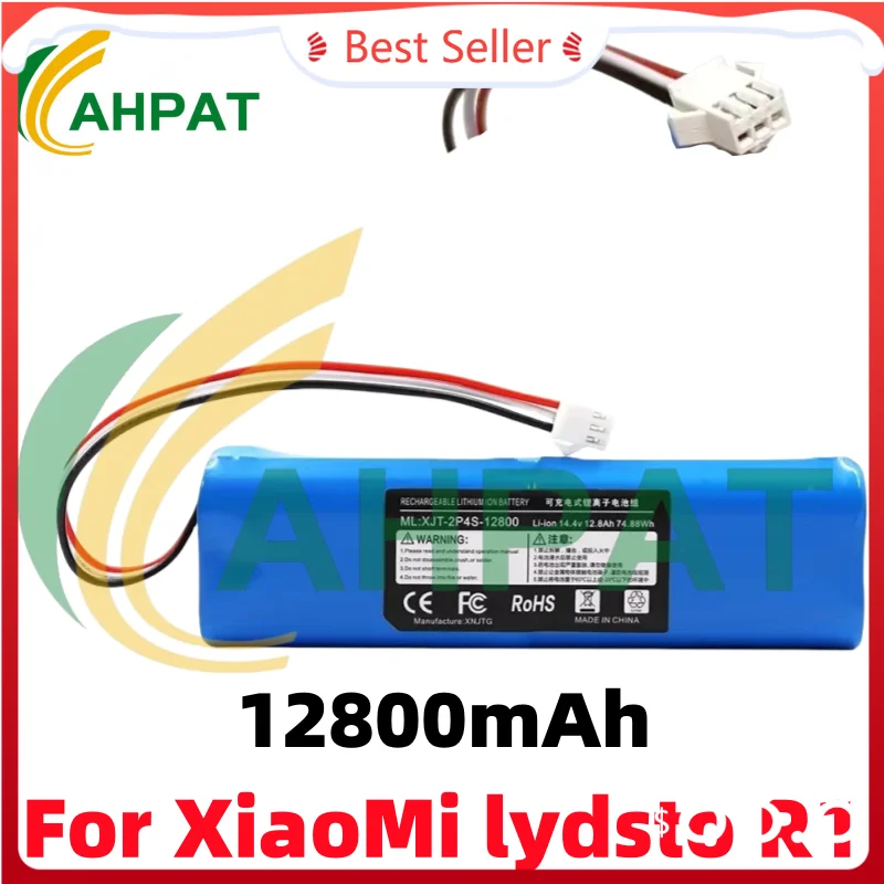 

2025NEW Original Lydsto R1 12800mAh Rechargeable Li-ion Battery Robot Vacuum Cleaner R1 Battery Pack with Capacity 5.2A/6.5A/12.