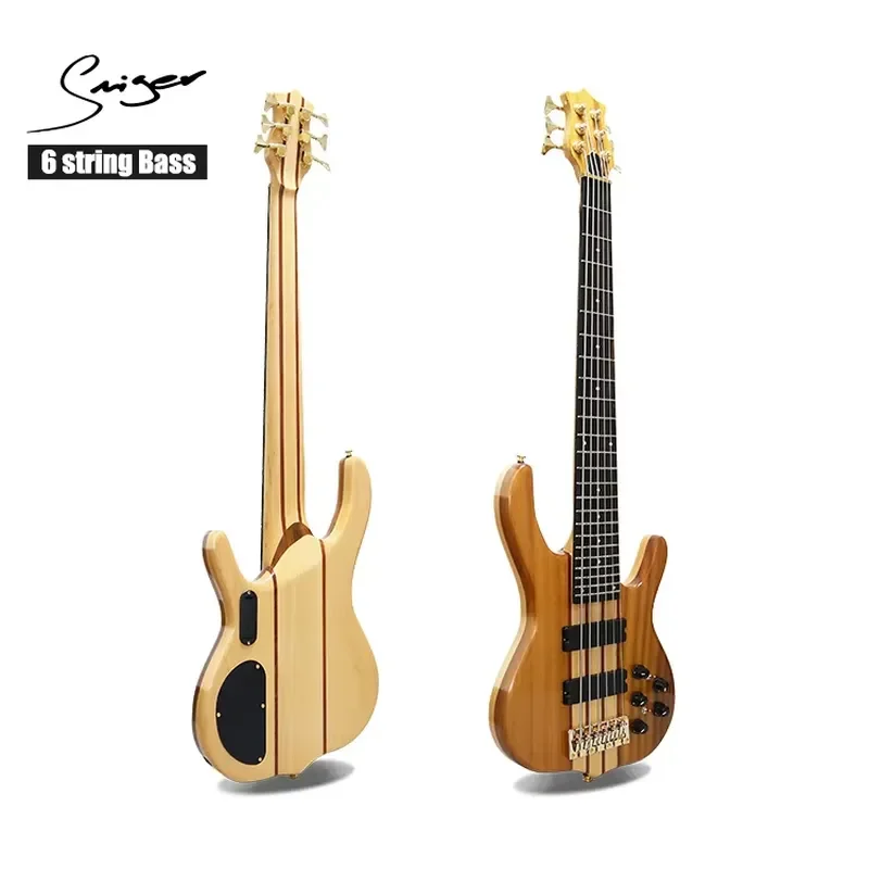 Professional 6 String Electric Bass Guitar Korean Style Chinese OEM Wholesale Body Design for Musicians High Quality