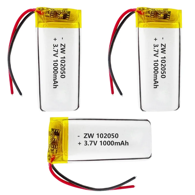 

102050 3.7V 1000mAh Rechargeable Lithium Polymer Battery+PCB Protection Board