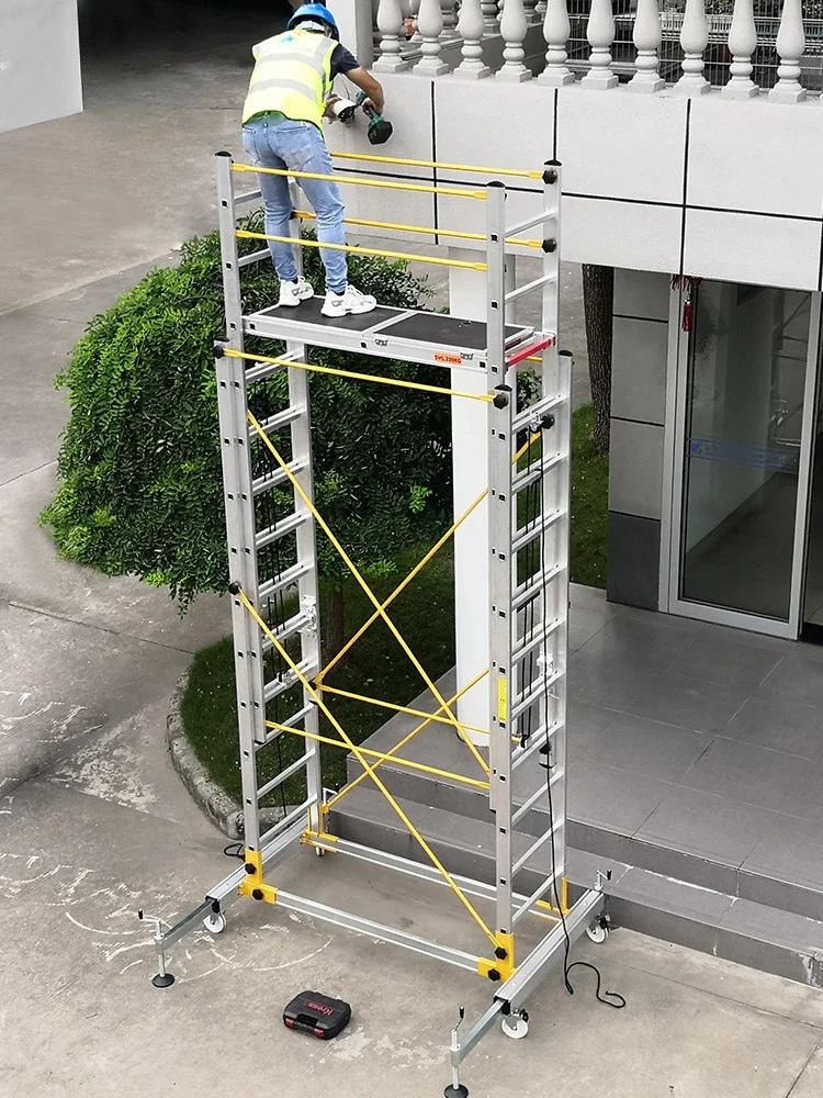 Langdurig steiger van aluminiumlegering, beweegbaar telescopisch steigertechnisch ladderplatform.
