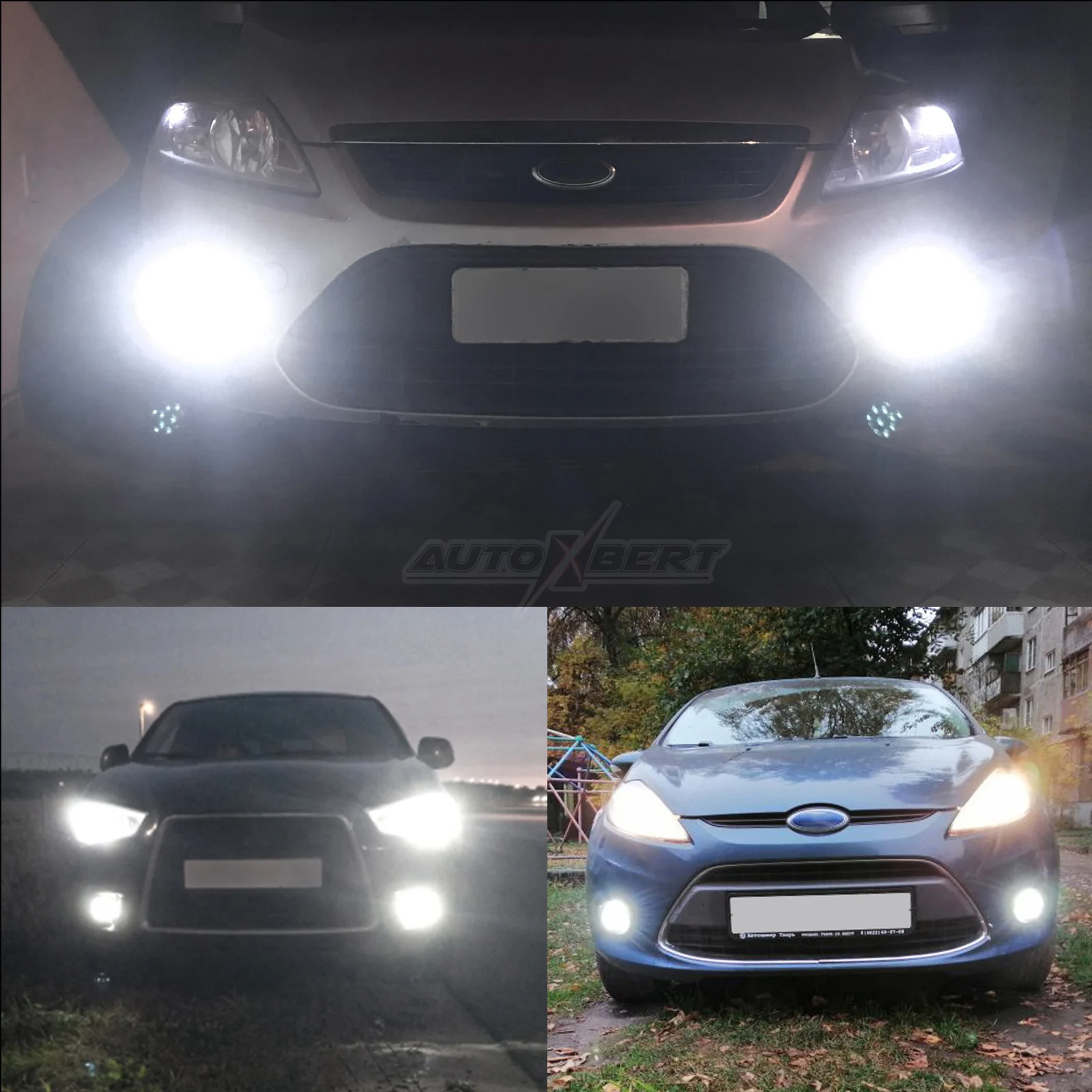 Pair Fog Light Lamps Assembly LED White Front Headlight For Renault Megane 2 3 CC Duster Logan Fluence Koleos Kangoo Sandero - view 6