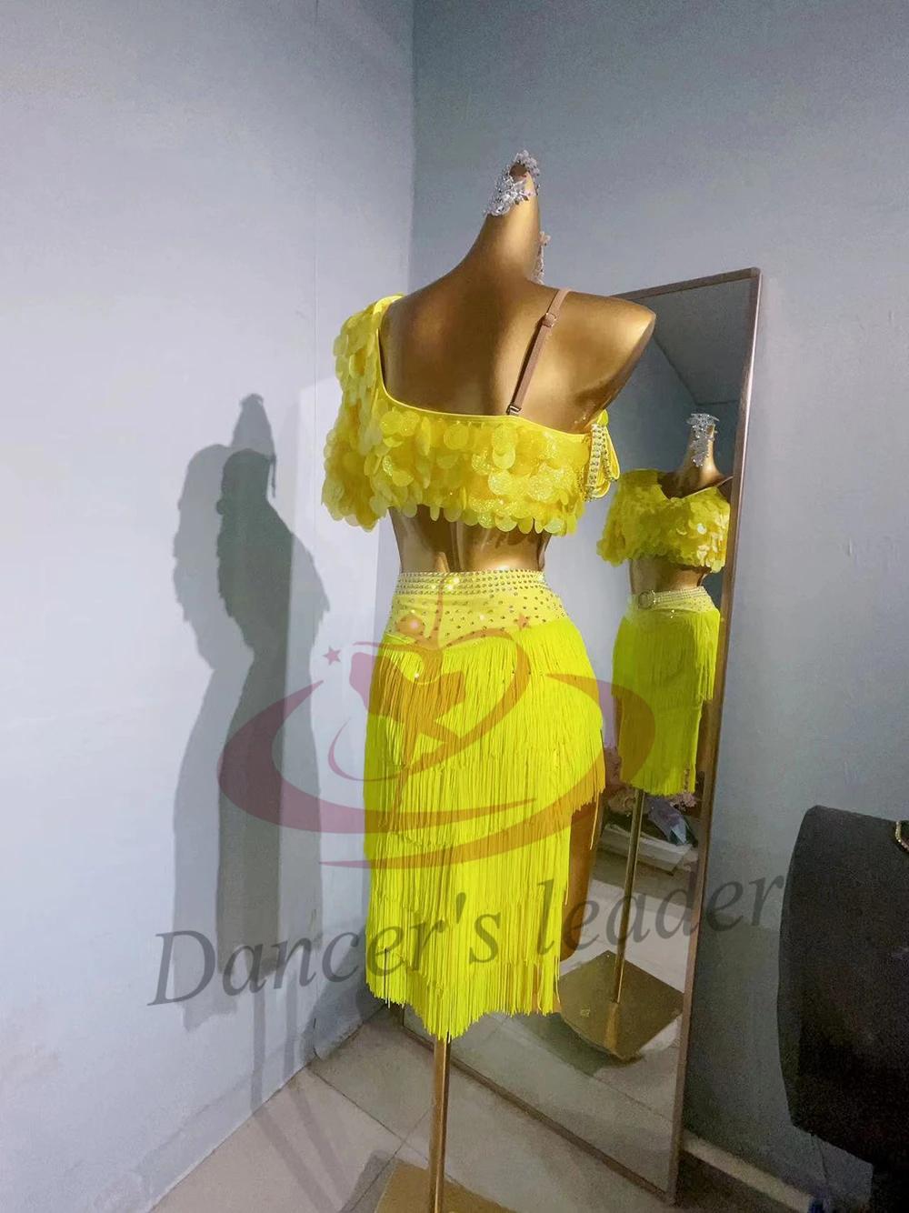 ชุดเต้นลาติน AB Stone สำหรับผู้หญิง ผู้ใหญ่ และเด็ก ชุดประดับเลื่อมระยิบระยับ งานสั่งทำพิเศษ พร้อมพู่ห้อยและดอกไม้ สำหรับการแสดงซัมบ้า