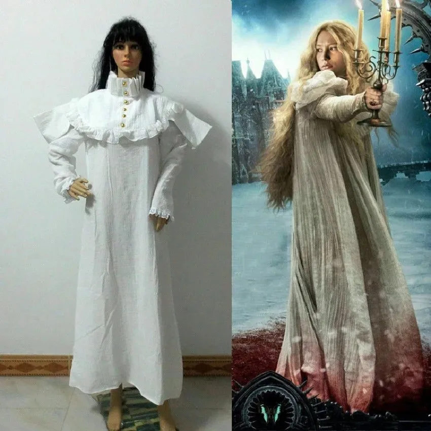 

Crimson Peak Edith Cushing White Dress Cosplay Costume Costume Adult Customized Carnival Halloween Set