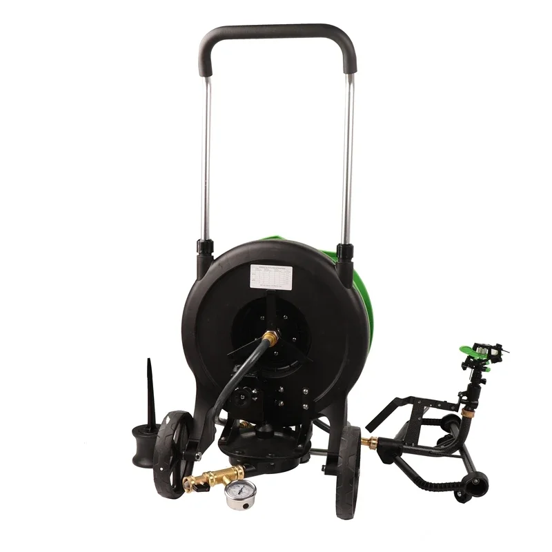 2nd Generation 20m Automatic Steel Garden Hose Reel Cart Portable Farm Sprinkler Water Reel