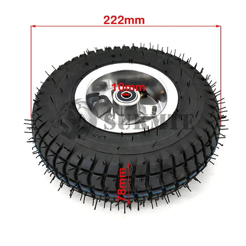 High quality 9 inch wheel 9x3.50-4 tires tyre Inner Tube and rim Combo for Gas Scooter Skateboard Pocket Bike Electric tricycle