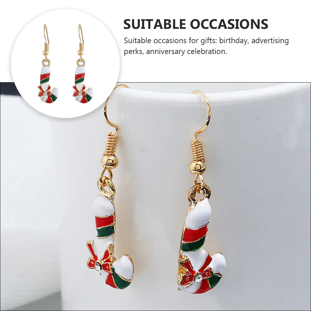 

Christmas Earrings Anniversary Celebration Gifts Accessories Chic Eardrop Crystal Adorable Alloy Ornament Dangler