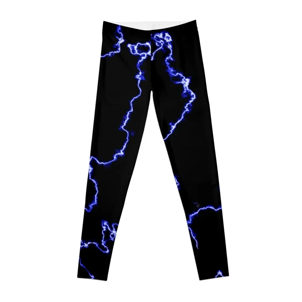 

Blue Lightning Bolt 2000s Pattern Leggings push up legging Sports female Womens Leggings