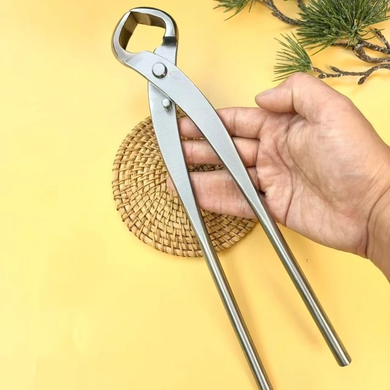 Large Stainless Steel Bonsai Knob & Diagonal Cutters, Garden Pruning Shears for Bonsai Styling