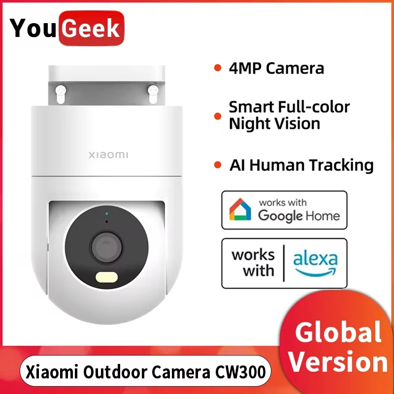 

Global Version Xiaomi Outdoor Camera CW300 2.5K Ultra-clear Picture Quality IP66 Water Resistant Smart Full-color Night Vision