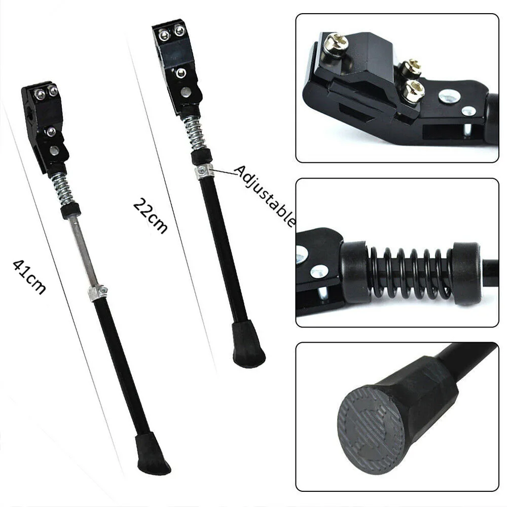 

Aluminum Bicycle Kickstand MTB Adjustable Rear Support Road Bike Side Stand Stable Durable Cycling Kick Stand Bicycle Kickstand