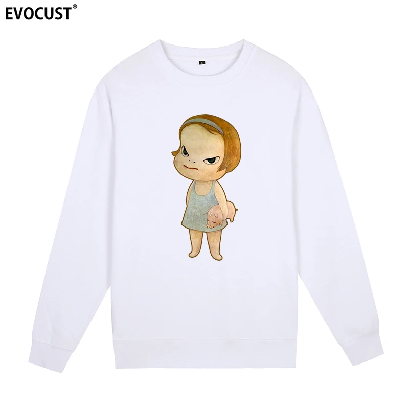 Yoshitomo Nara Kawaii Funny Anime Harajuku Novelties Cute Cool Fashion Sweatshirts Hoodies men women Skate unisex Combed Cotton