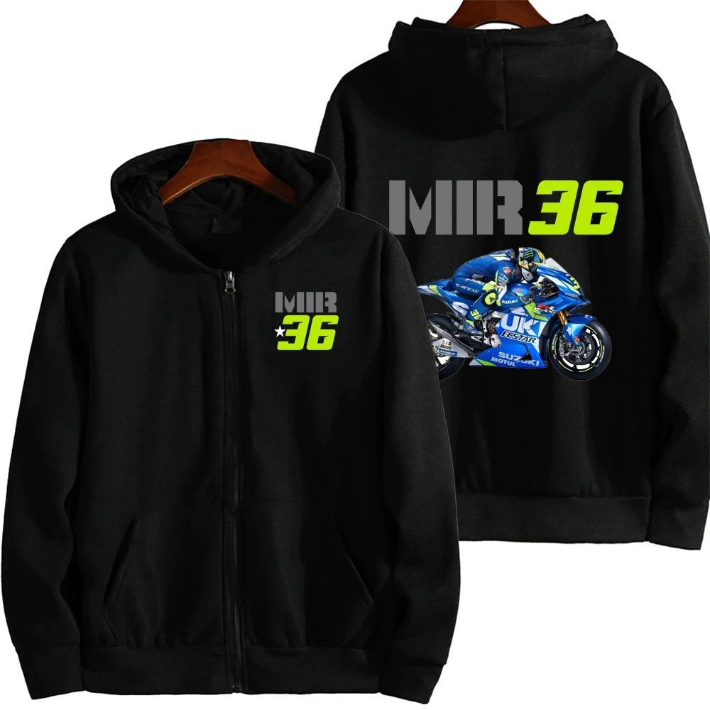 Joan mir 36 logotipo de corrida da equipe da motocicleta dos homens zip up hoodie primavera outono moletom masculino novo esporte feminino jaqueta cas
