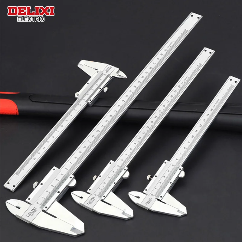 DELIXI ELECTRIC High Precision Caliper Stainless Steel Durable Inspection Tool Height and thickness measuring MachineryToolRuler